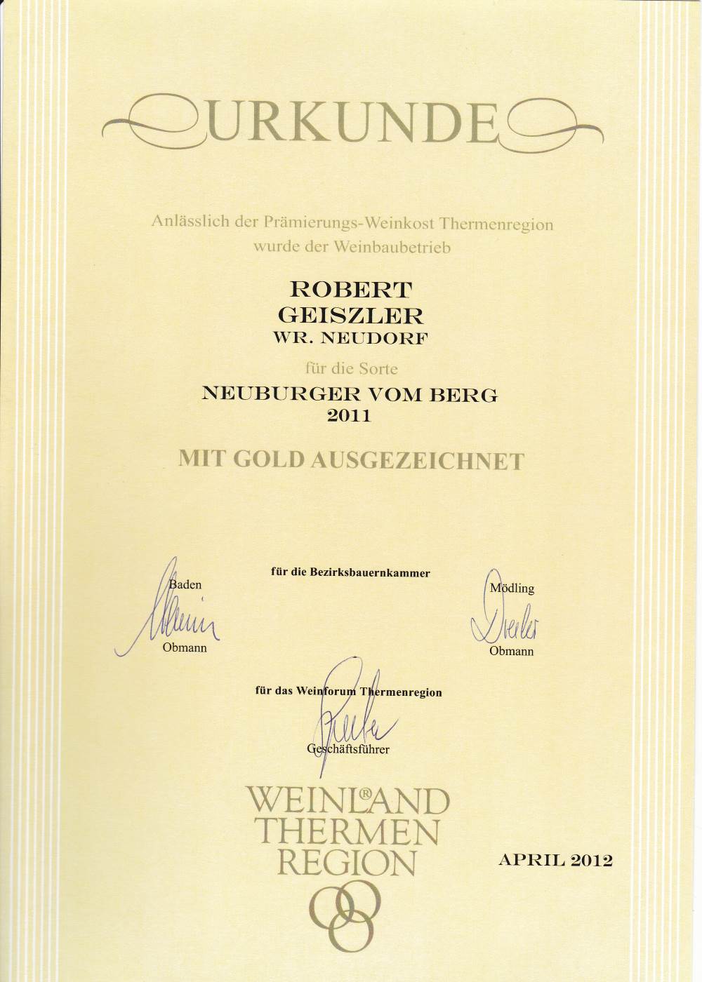 Weinauszeichnung