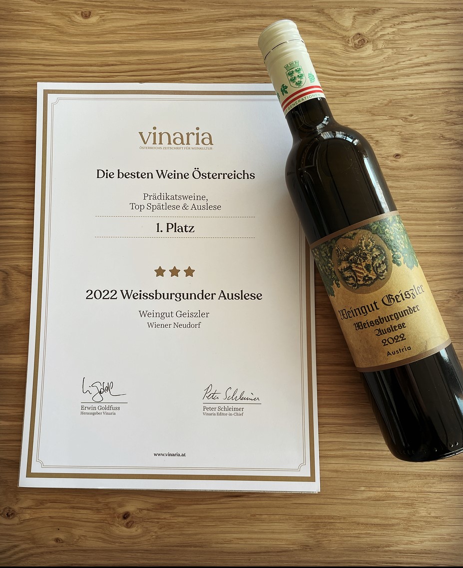 Weißburguner Auslese Platz 1 Vinaria